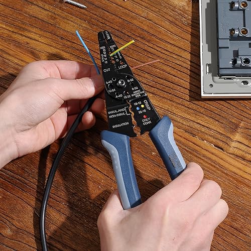 Vista 19 de Mr. Pen - Pelacables, 8 pulgadas, cortador de alambre, pelacables, herramienta de pelacables, pelacables, pelacables, herramientas de cableado