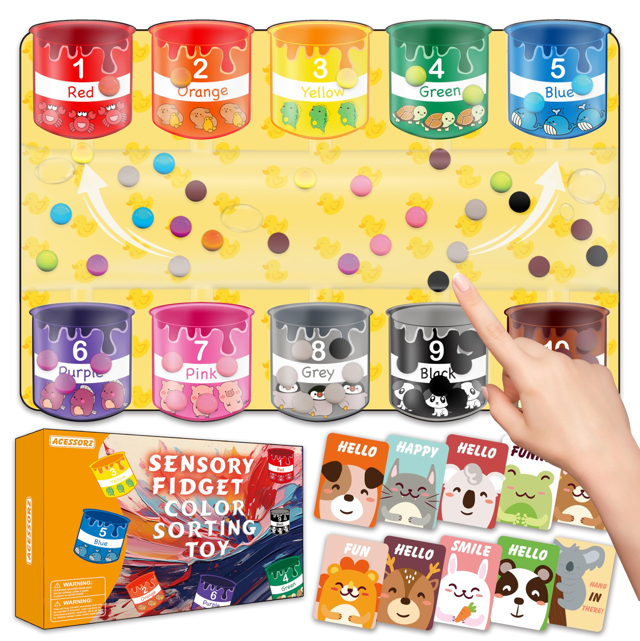 Color Sorting Sensory Toys, Color and Number Maze - 