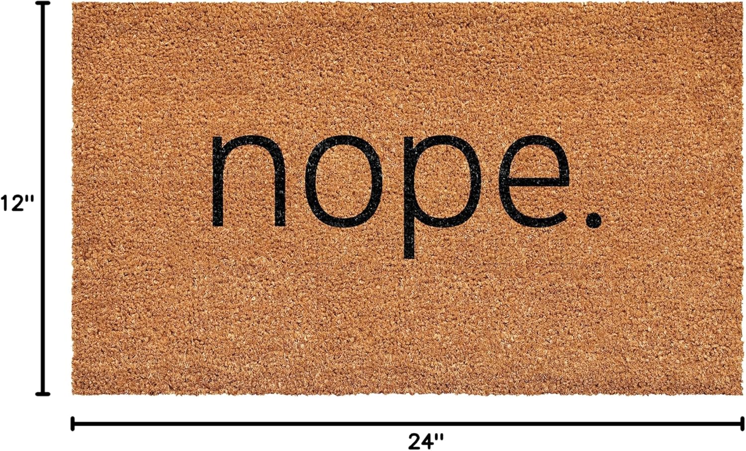 Calloway Mills Nope Doormat, 12" x 24"