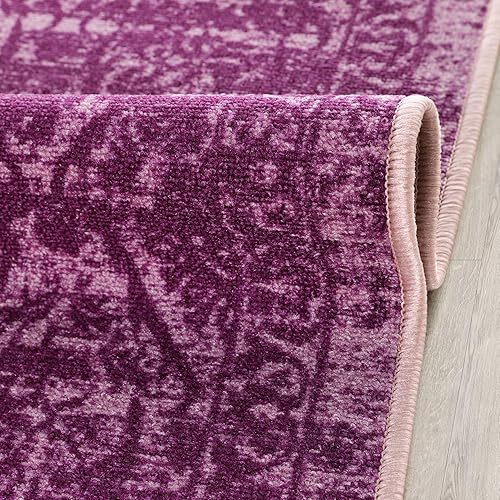 Miniatura 164 de Antep Rugs - Alfombras antideslizantes (antideslizante) 4 x 6 con parte trasera de goma floral geométrica de bajo perfil para interiores