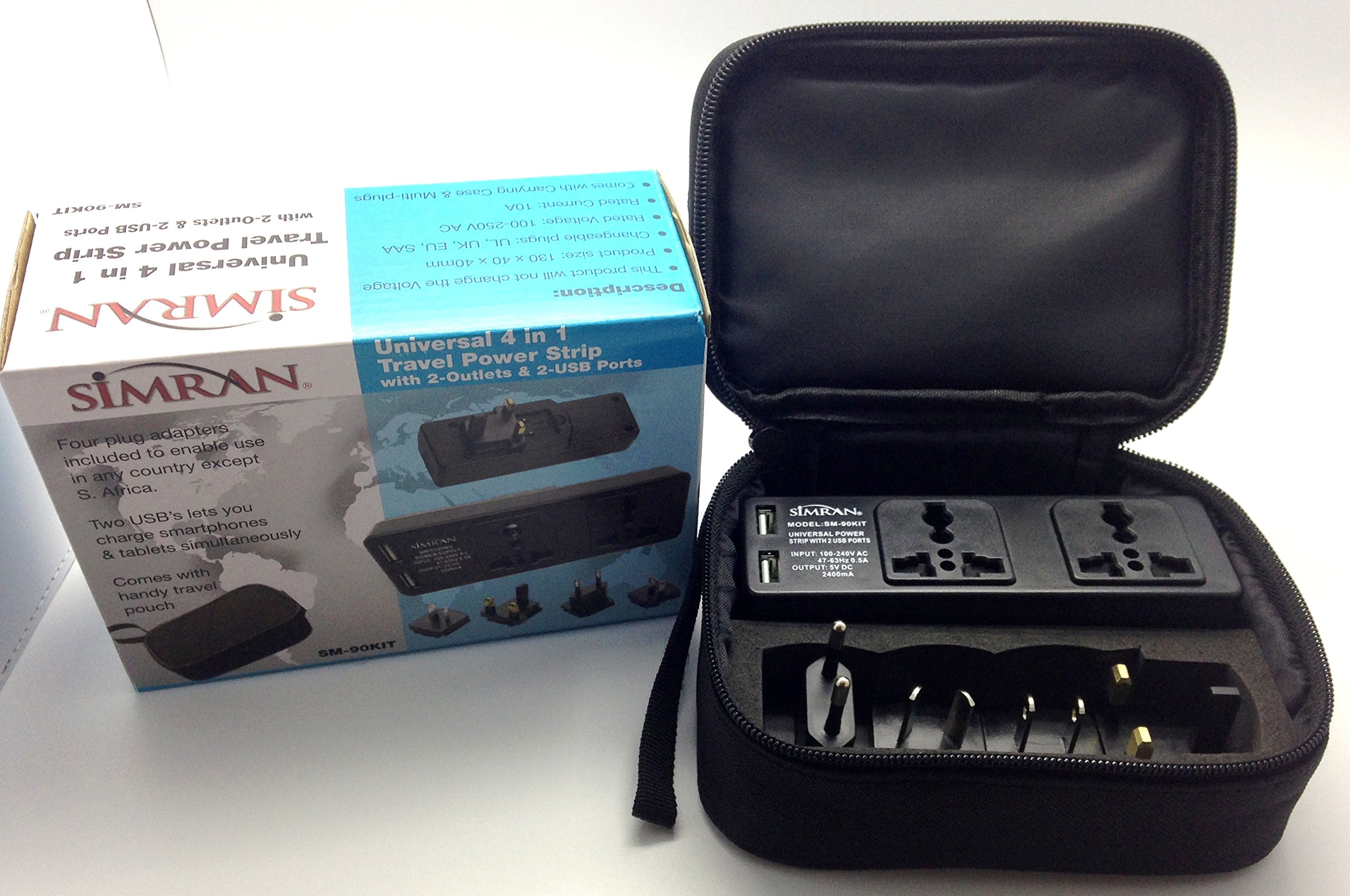 Simran SM-60 Universal Travel Power Strip – 3 Outlet Surge Protector For Worldwide Use (110V-250V) - View #9