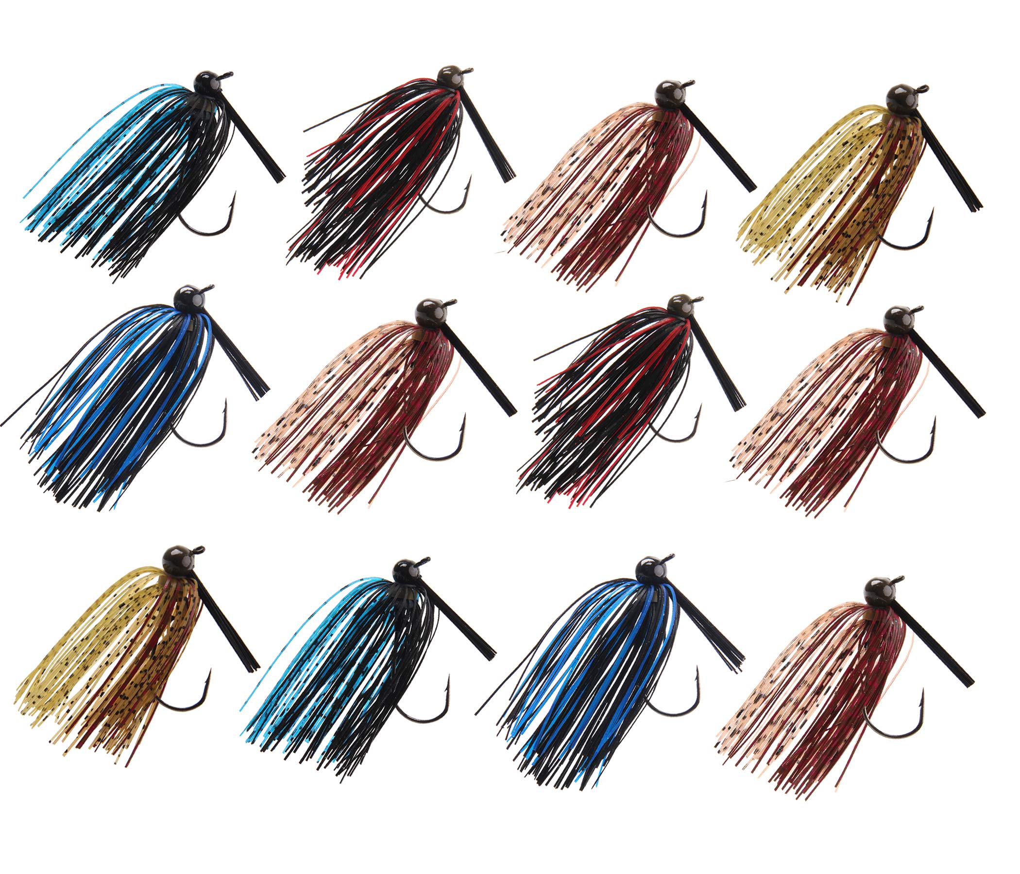 Fishing Lures Spinnerbait Buzzbait Spinners Kit Metal Spinner Bait Kit Jigs Lure for Bass Pike Trout Salmon Freshwater Saltwater Fishing