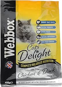 Webbox Cat Food Cats Delight Complete Chicken &amp; Duck 400 g, Pack of 4