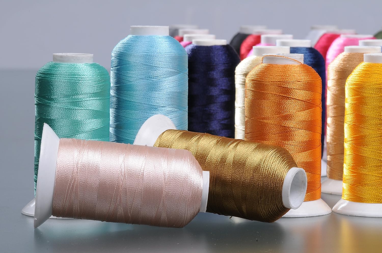 Premium 100 Cones (1100 Yards Each) of Polyester Machine Embroidery Threads Compatible with Brother Babylock Janome Singer Pfaff Husqvarna Bernina Machines