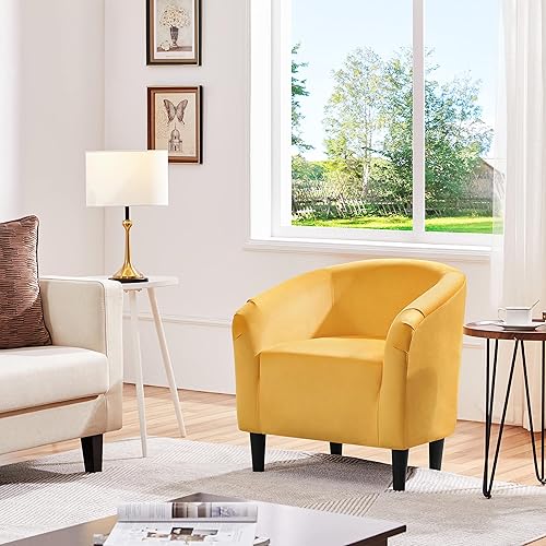 Miniatura 125 de Topeakmart Silla decorativa de terciopelo, cómoda y moderna silla de club de terciopelo con reposabrazos y patas resistentes para sala de Azul