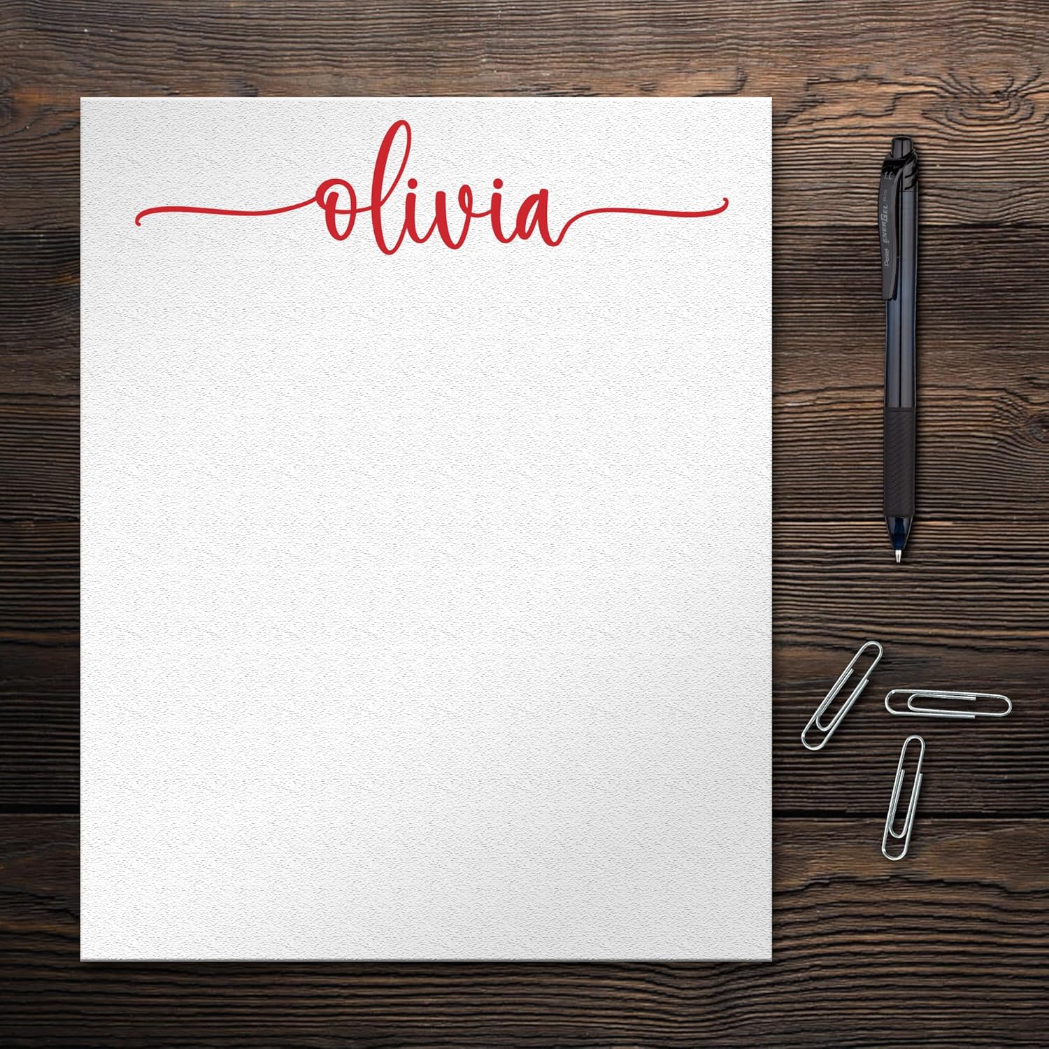 Personalized Notepad with Modern Handwritten Script Font - Image 2