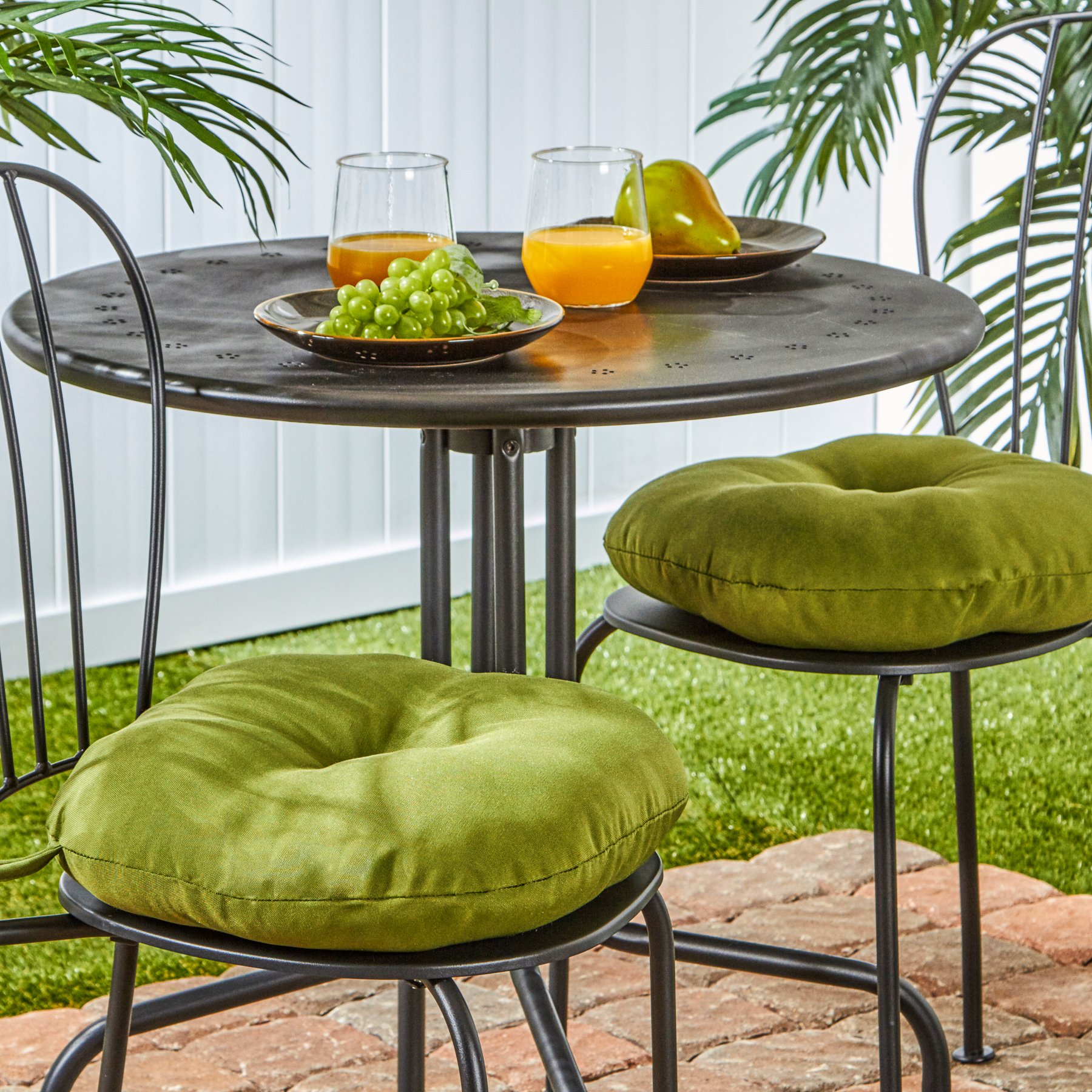 Greendale Home Fashions AZ5816S2-HUNTER Juniper Outdoor 38 cm poduszka do siedzenia bistro (zestaw 2 szt.)