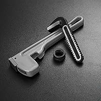 Vista 7 de DURATECH Llave de tubo recto de aluminio de 8 pulgadas de servicio pesado, ajustable, forjada por goteo, supera el estándar GGG