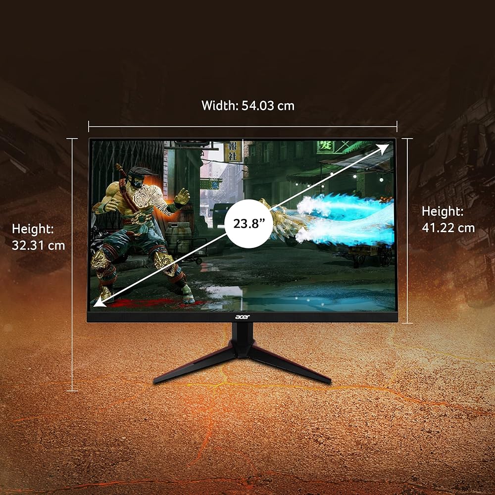 Acer Nitro VG240Y bmiix 23.8" Full HD (1920 x 1080) IPS Monitor with AMD Radeon FREESYNC Technology - 1ms VRB | 75Hz Refresh | (2 x HDMI Ports & 1 x VGA) thumbnail 2