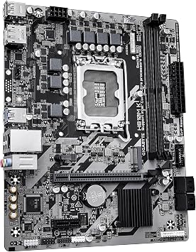 GIGABYTE H810M K Anakart – Intel Core Ultra (Seri 2) İşlemciler, 3+1+2 Faz VRM, 6400 MHz'e kadar DDR5, 1 x M.2 PCIe 4.0, 1 GbE LAN, USB 3.2 Gen 1