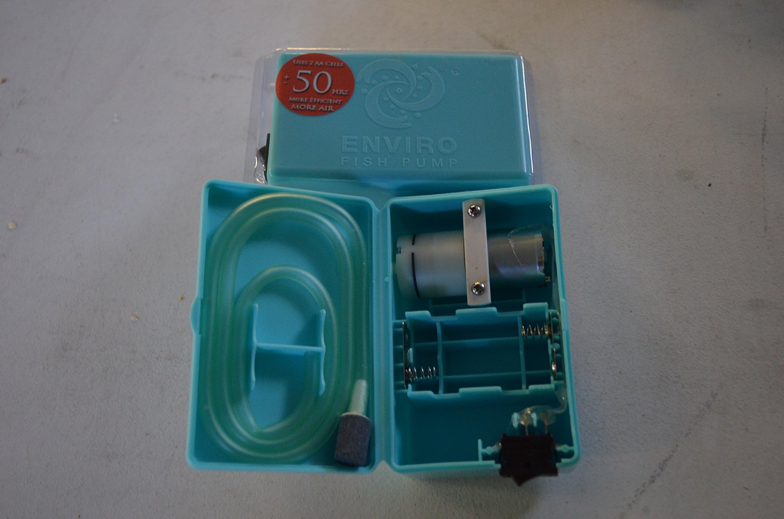 Fish air pump 2 AA battery for 50 hours by Ohero Enviro pumpL8