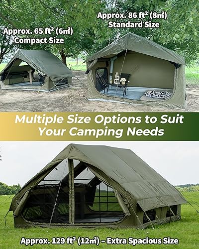 Miniatura 7 de Tienda de campaña inflable, diseño de lujo de Glamping con tragaluz, tela de Oxford