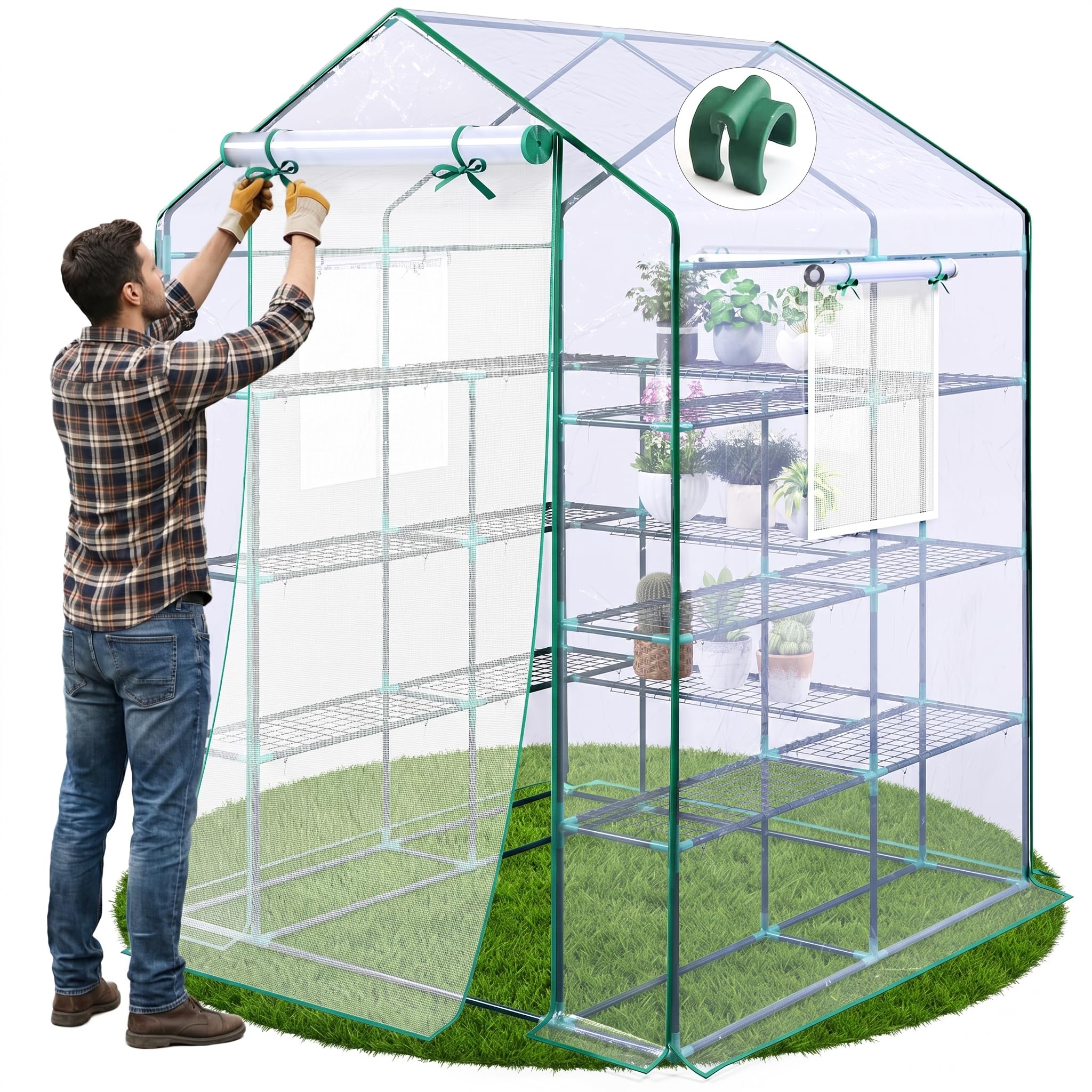 KING BIRD Premium 56x56x78' Walk-in Hot House