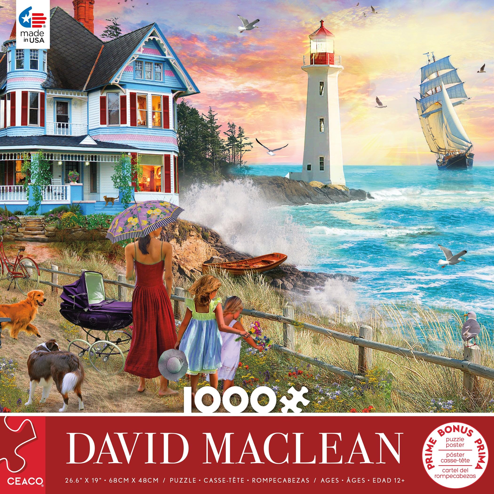 Ceaco - David Maclean - Picking Wildflowers - 1000 Piece Jigsaw Puzzle