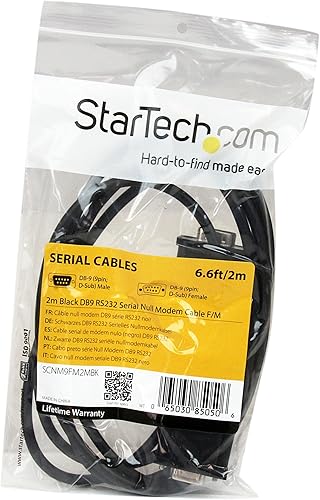 Miniatura 6 de StarTechSCNM9FM2MBK negro 22yard DB9RS232Serial Null Modem hembramacho cablenuevoal por menorSCNM9FM2MBK