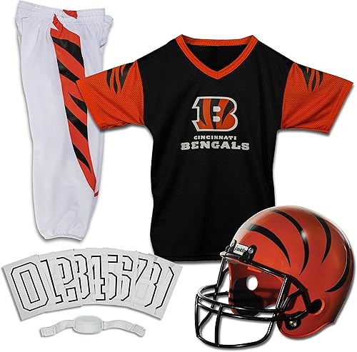 Miniatura 194 de Franklin Sports - Conjunto de uniforme de la NFL para niños y niñas; uniforme de fútbol americano juvenil, incluye casco, camiseta y pantalones