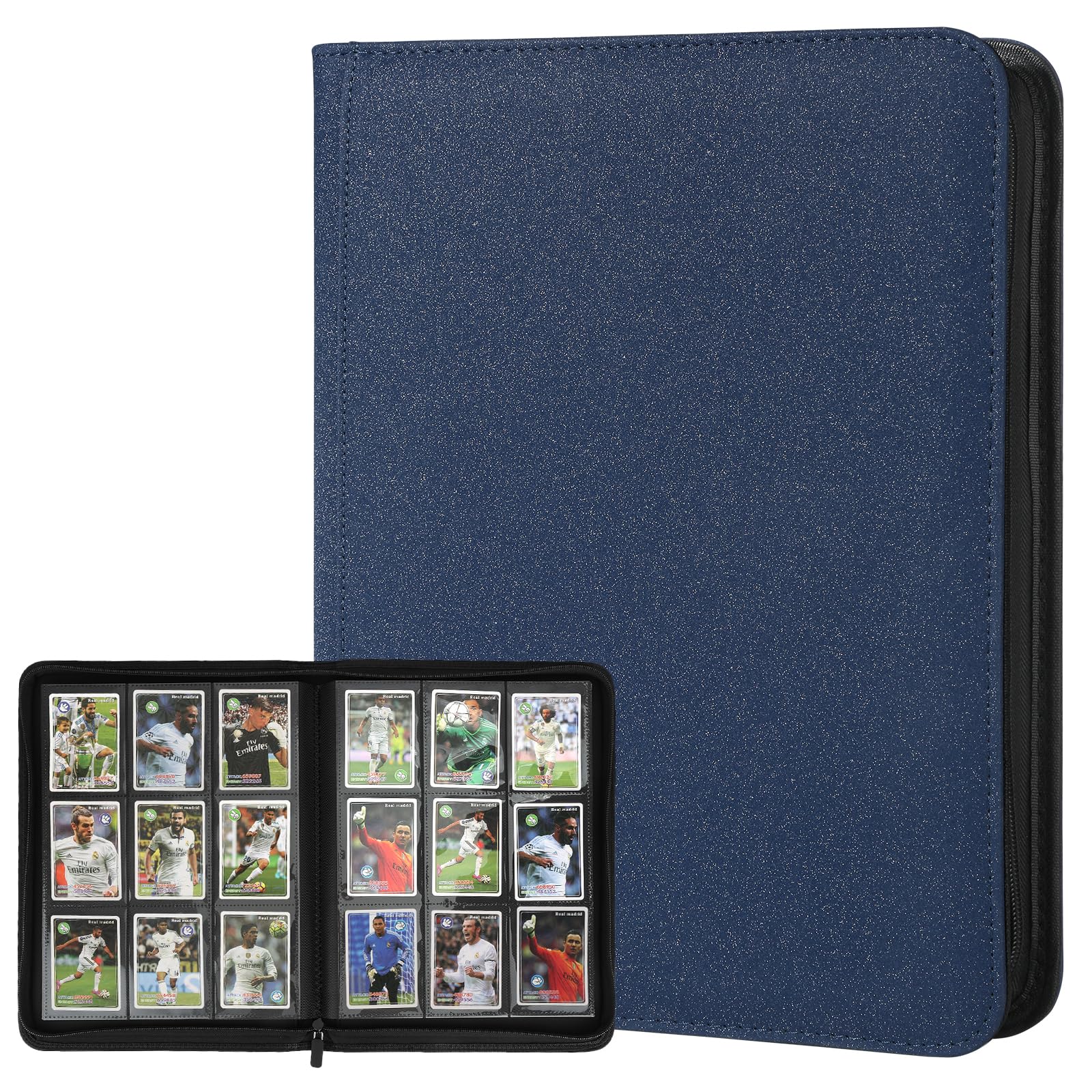 premium trading card binder 9 Pocket, GERMUN PU Cover Card Binder for 540 Cards, Trading Card Collection Binder, Double Sided Pocket Card Album for MTG, TCG (Blue) : Toys & Games option:10 packs Pokemon Ultra Rare Cards keeping them in condition Master duel Campaign Code