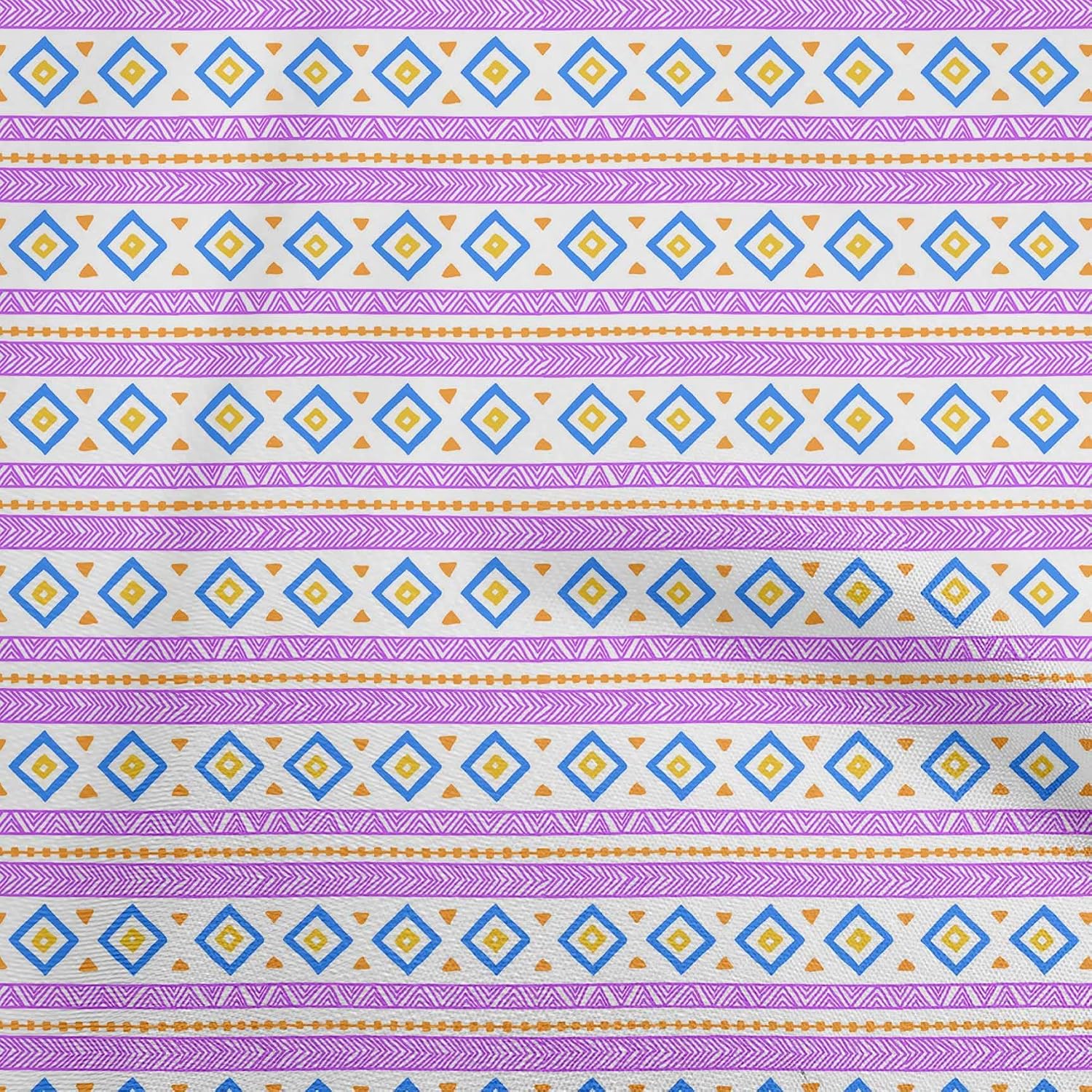 oneOone Viscose Chiffon Purple Fabric Tribal Sewing Material Print Fabric by The Yard 42 Inch Wide