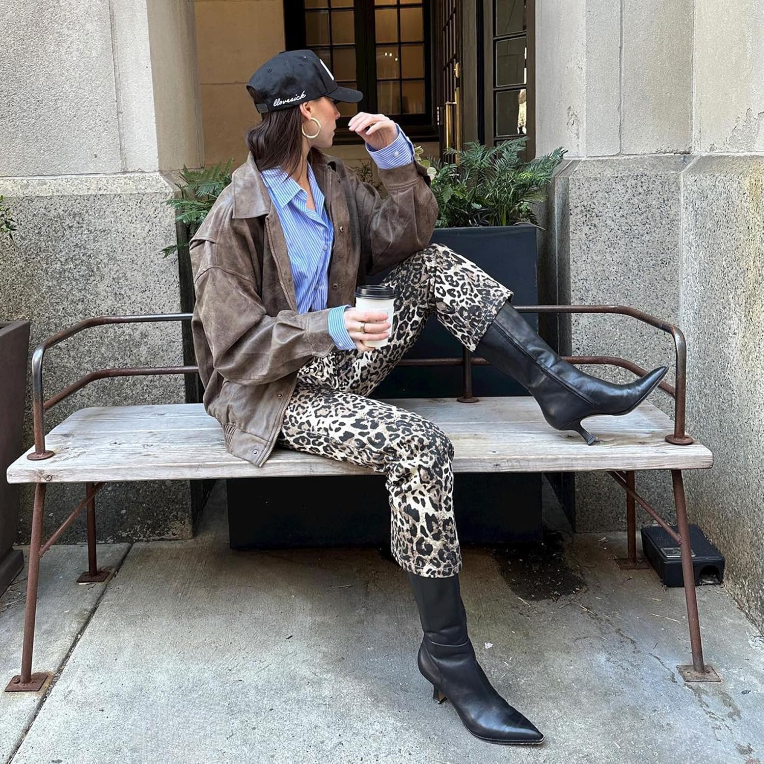 Modatope Knee High Boots Kitten Low Heel Faux Leather Pointed Toe Side Zipper Fall Long Tall Boots for Women - Image 7