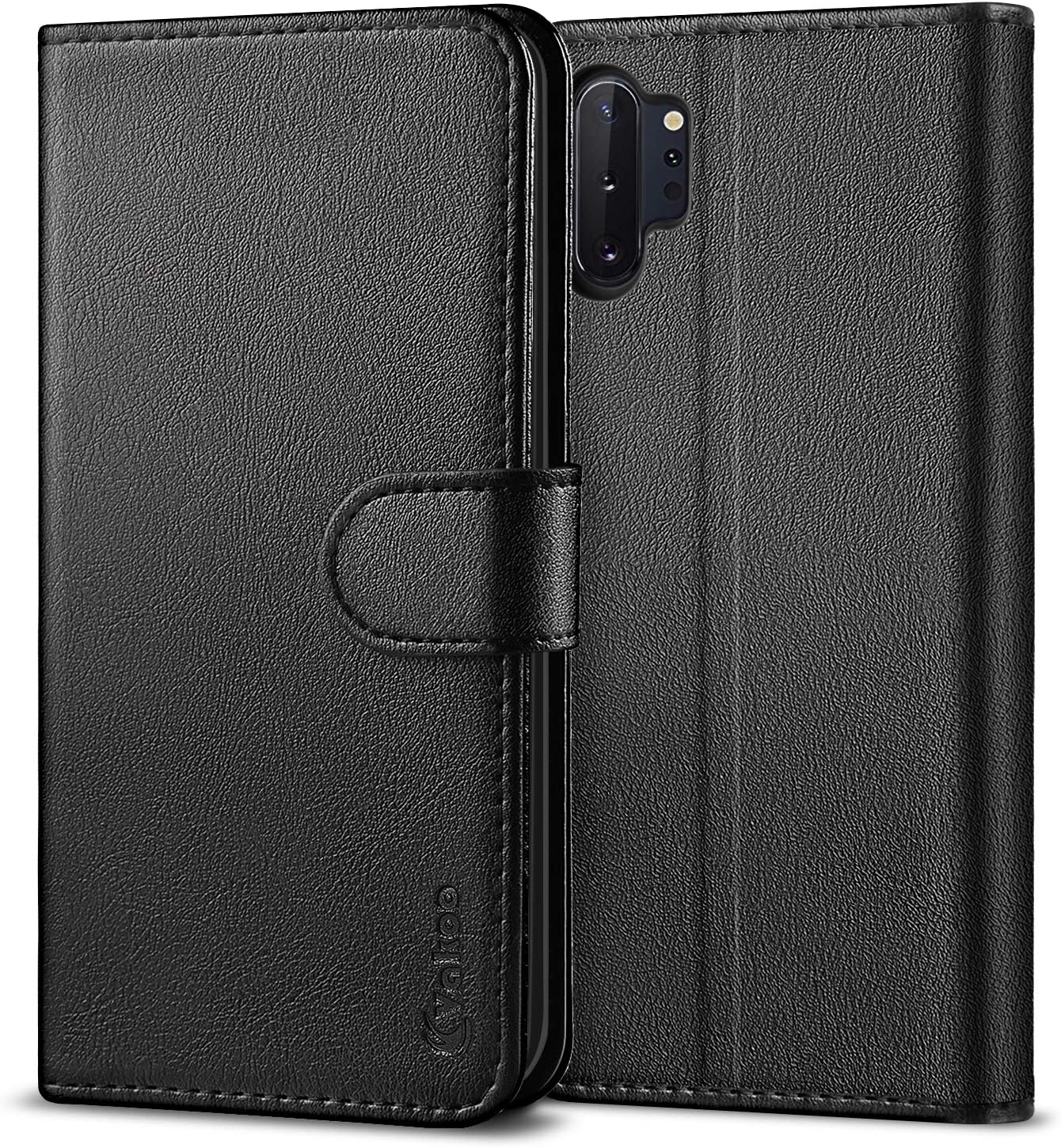 Vakoo Wallet Series Phone Case for Samsung Note 10 Plus/Note 10 Plus 5G - Black