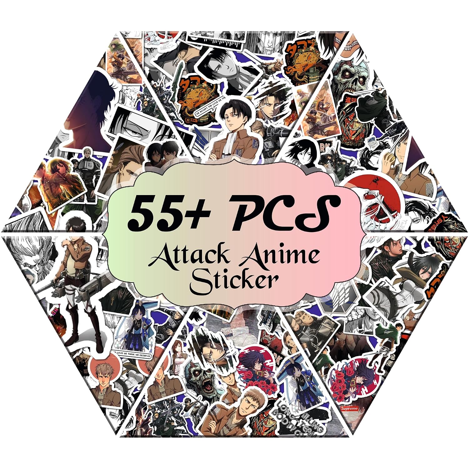 Pack of 55+ Anime Sticker for Laptop Phone Case Laptop, Journal, Bike ...