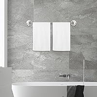 Vista 6 de BOPai Toallero extensible con ventosa de 17-28.5 pulgadas, barra extraíble para puerta de ducha, níquel cepillado