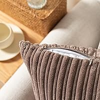 Vista 666 de UGASA - Juego de 2 fundas de almohada de terciopelo a rayas, funda decorativa para cojín con cremallera oculta para el hogar, sofá, dormitorio