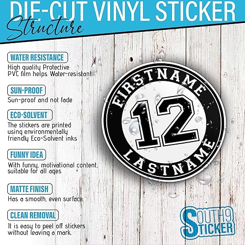 Miniatura 4 de Calcomanía personalizada de bate de béisbol, nombre del jugador, perilla de béisbol, softbol, murciélago, impermeable, troquelada, para botella de