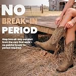 SheSole Western Cowboy Boots Woman Square Toe Cowgirl Boots Wide Calf Riding Boots