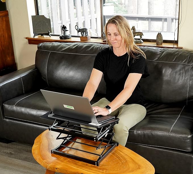 uncaged ergonomics cd4 ergonomic laptop stand and standing desk