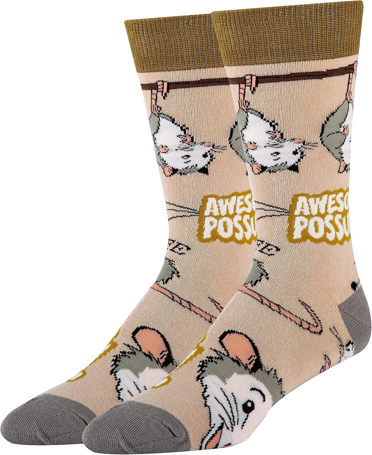 Oooh Yeah Men's Novelty Crew Socks, Positive Funny Fun Crazy Cool Socks