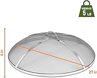 Vista 2 de Good Directions Pantallas de chispa para fogata, 27" de diámetro, acero inoxidable