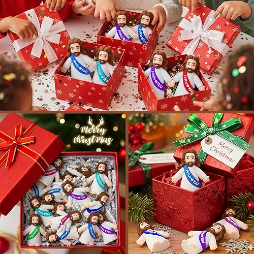Miniatura 5 de 30PCS Little Jesus Figures, Mini Jesus Figurines in Bulk, Multicolor Tiny Jesus Figures, Miniature Figurines for Devotional or Sacramentals,