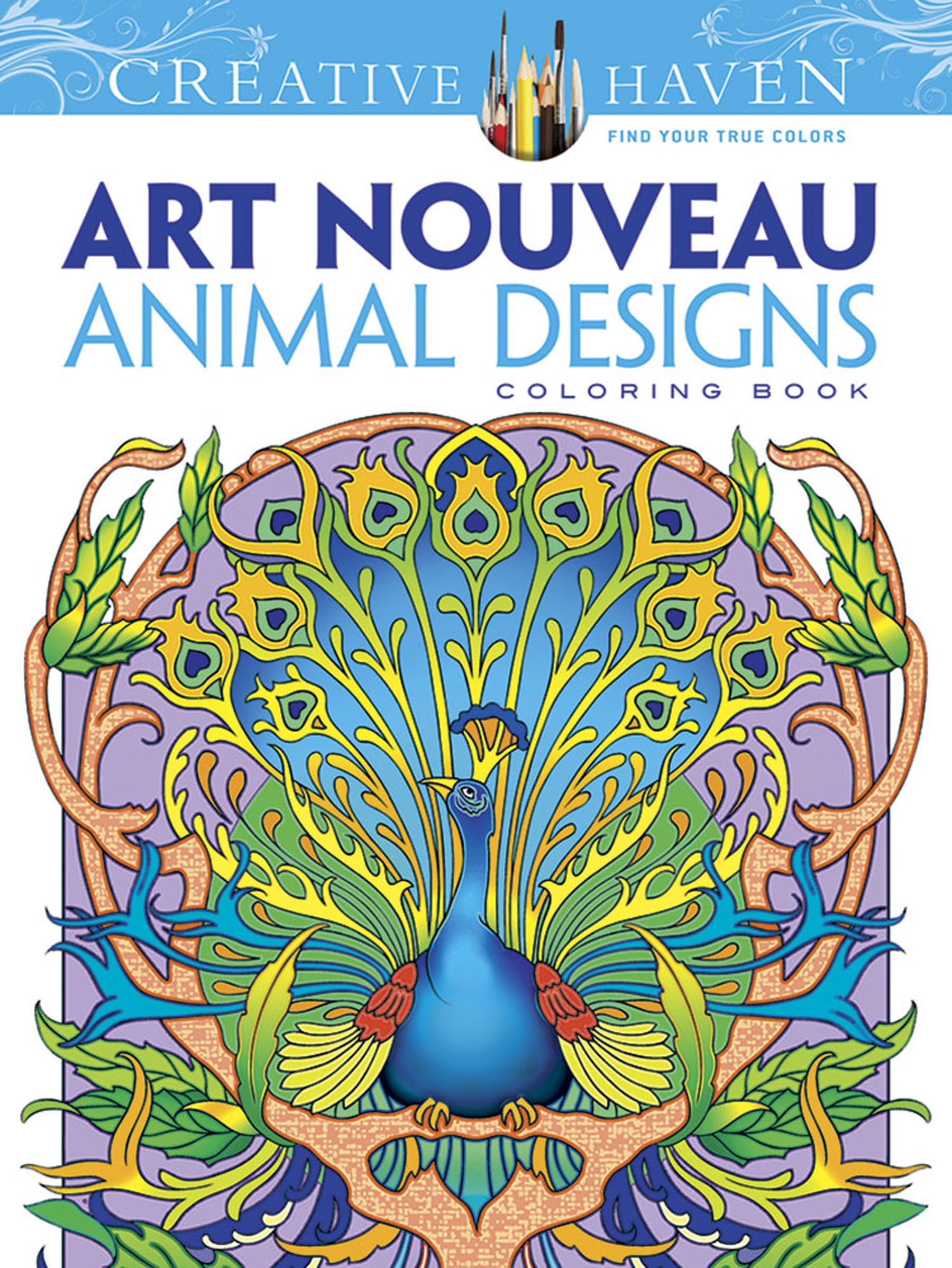 Dover Creative Haven Art Nouveau Animal Designs Coloring Book