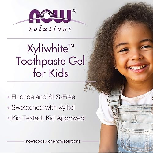Miniatura 3 de NOW Solutions, Gel de pasta de dientes Xyliwhite para niños, sabor a salpicaduras de fresa, aprobado por niños. 3 onzas, el embalaje puede variar