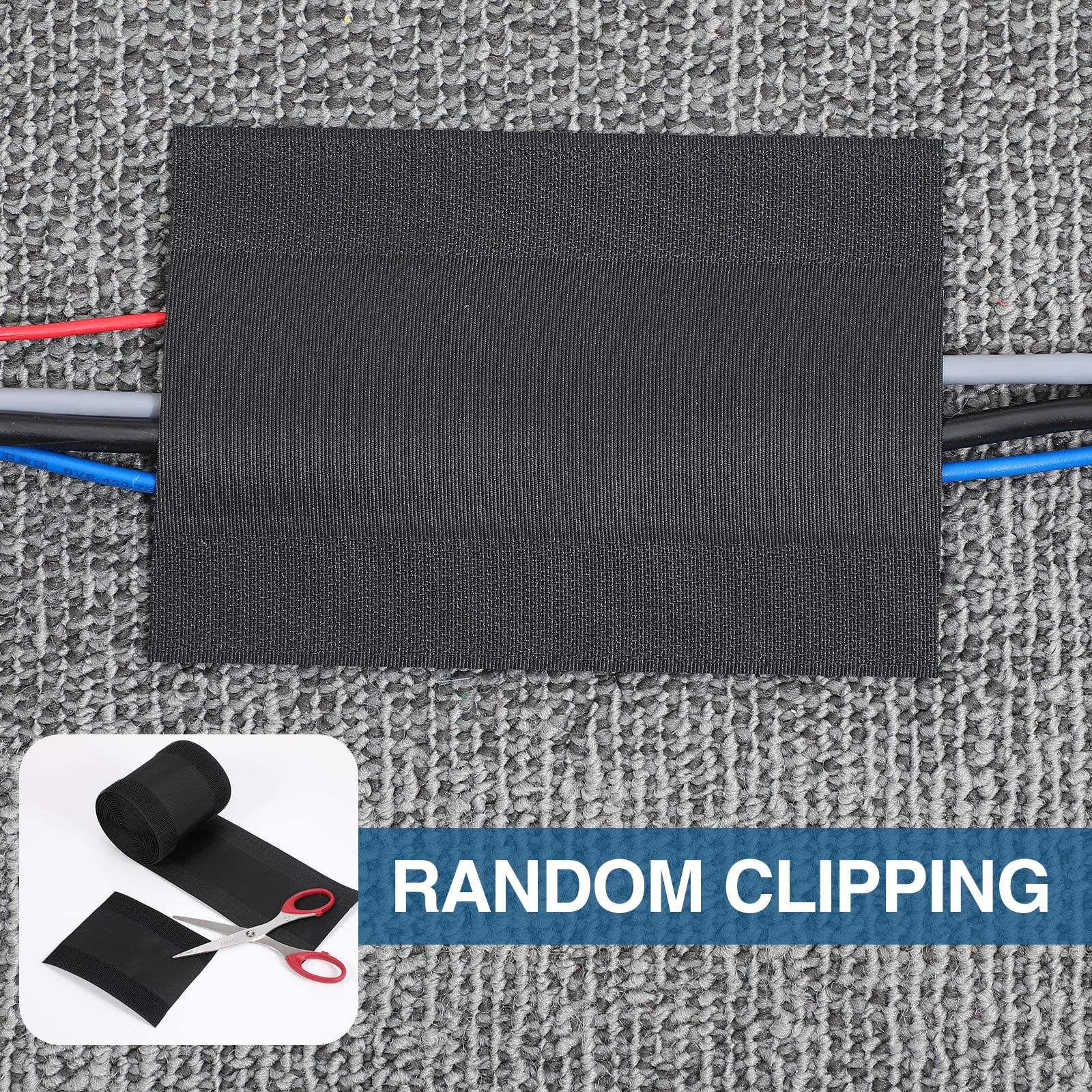 Kable Kontrol Teppichkabelabdeckung – 10,2 Cm X 9,2 M, Schwarz, Schützt & Versteckt Kabel Auf Teppich