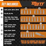 Mutt Tools 33pc Security Bit Set - Complete Torx Security Screwdriver Set with Tamper Proof Bits - Star Bits, Hex, Spanner, Tri-Wing & Torq - Professional Security Torx Bit Set