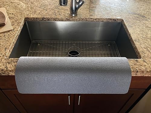 Miniatura 2 de Protector de bordes para fregadero de cocina de un solo fregadero (13.5" x 23") - Gris
