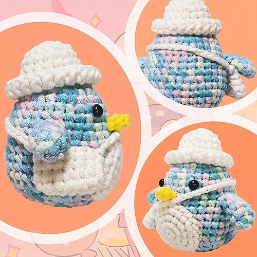 Miniatura 6 de MYHUONGVN Kit de ganchillo para principiantes de Penguin Blue - Incluye tutoriales en video paso a paso