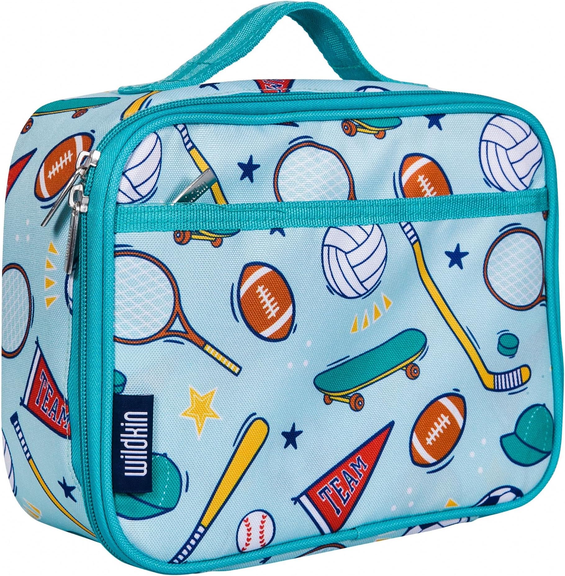 WildkinKids Insulated Lunch Box Bag for Boys & Girls, Reusable Kids Lunch Box is Perfect for Elementary, Ideal Size for Packing Hot or Cold Snacks for School & Travel Bento Bags (Team Spirit)