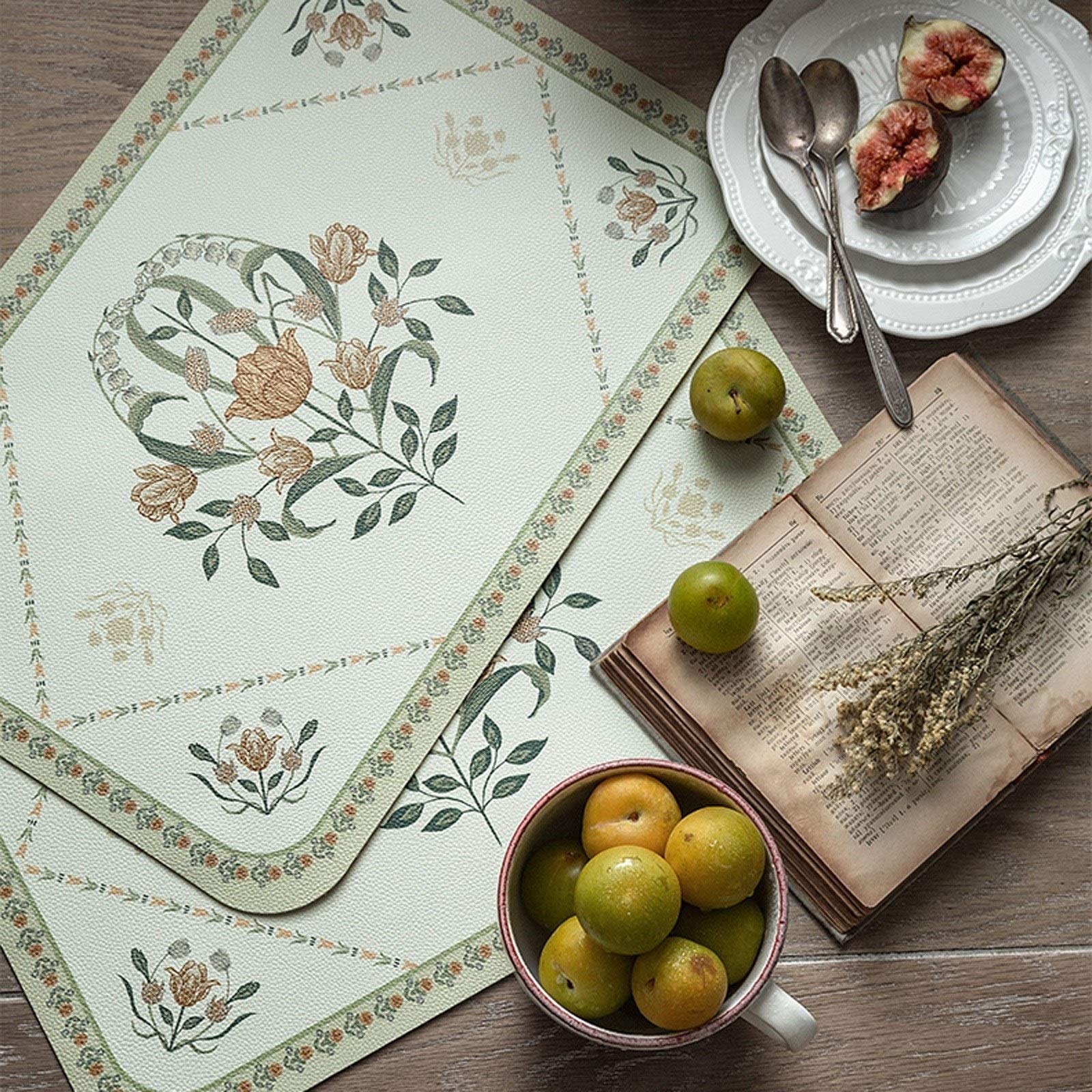 Tovagliette Americanate In Pelle Oro - Set Da 4 Pezzi 45x30cm - Sottopiatto Antiscivolo E Termico Per Tavola Moderna