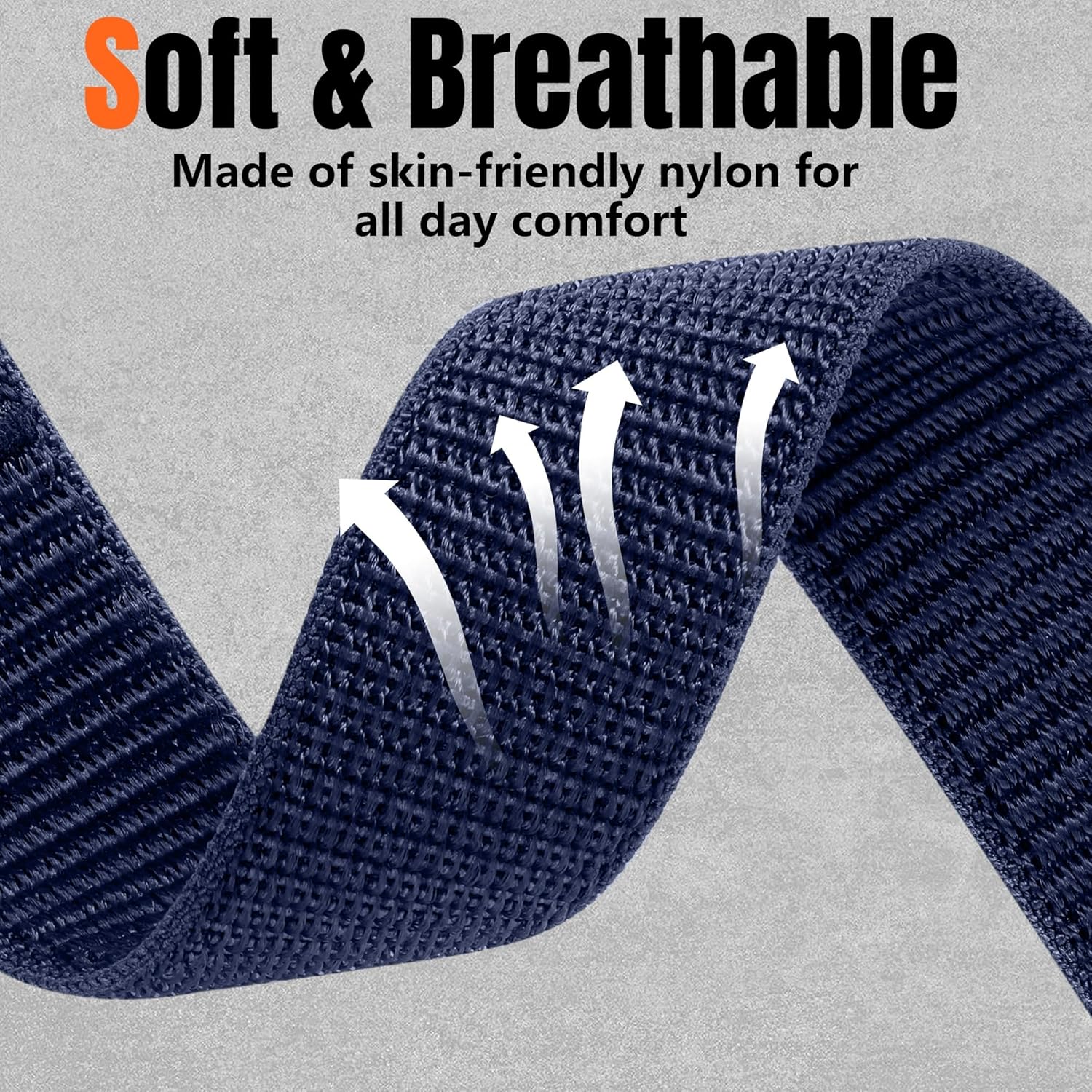 Bandletic Compatible with Garmin Fenix 8 E 47mm/7/7 Pro/6 Pro/6/5/5 Plus Watch Band, 22mm Quick Fit Sport Nylon Strap for Instinct 2 3/Forerunner 935/945/Approach S70/S62/S60/Epix 2 Pro 47mm/Quatix 7 - Image 4