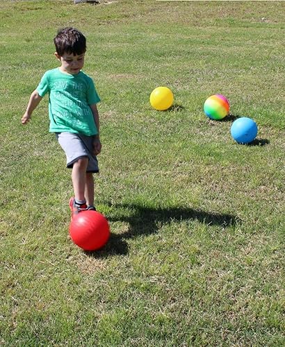 Miniatura 4 de Paquete de 24 bolas de juego de 8.5 pulgadas (rojo, azul, verde, amarillo, arco iris, verdeswish)