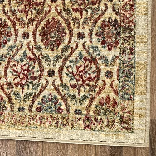 Miniatura 53 de Antep Rugs - Alfombras antideslizantes (antideslizante) 4 x 6 con parte trasera de goma floral geométrica de bajo perfil para interiores