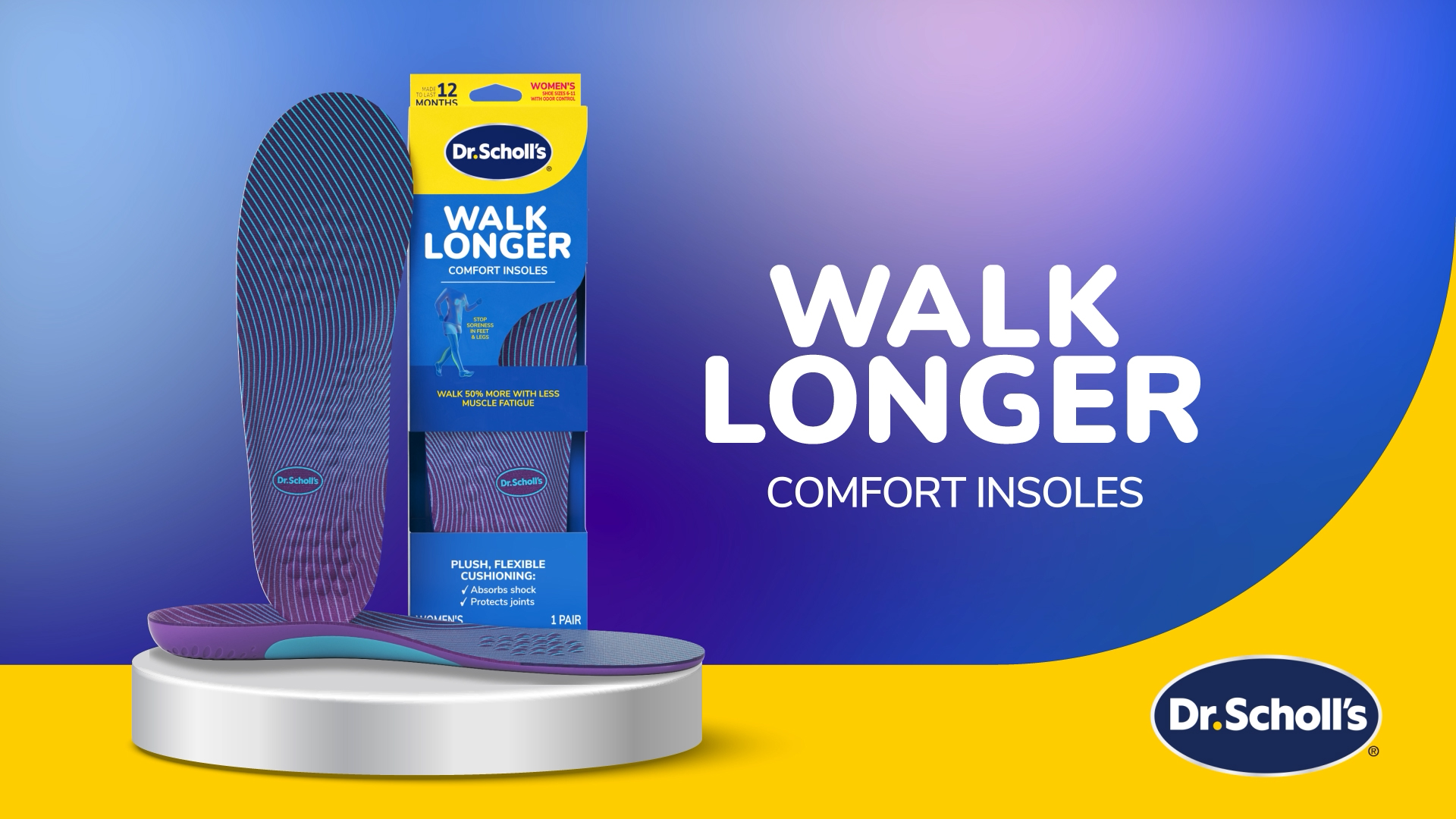 Amazon.com: Dr. Scholl's Walk Longer Insoles for Women