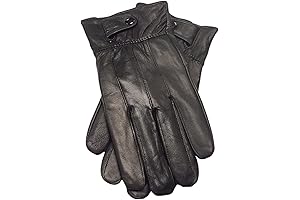 Genuine Leather Warm Lined Winter Gloves for Men