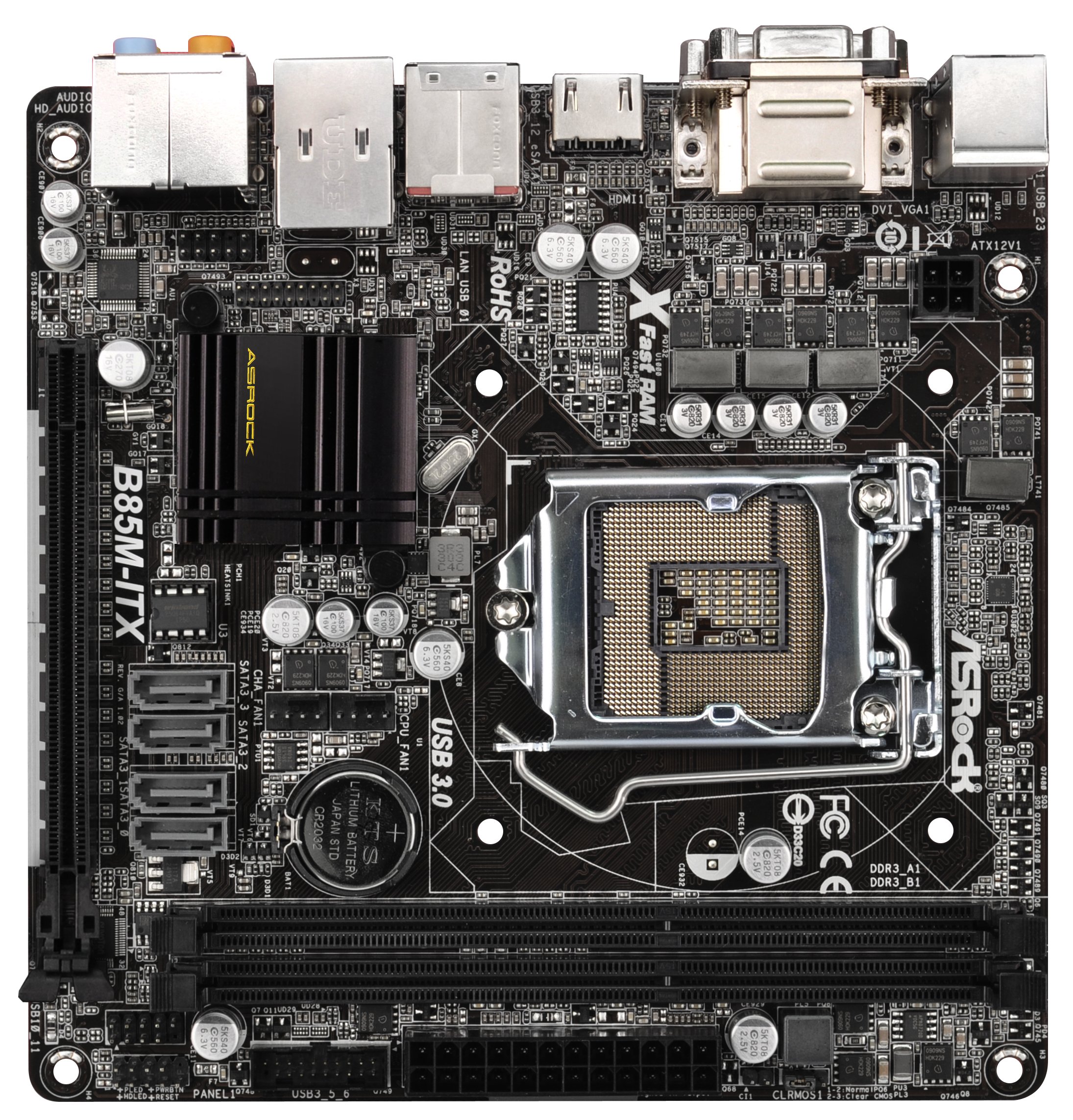 ASRock Motherboard Mini ITX DDR3 1600 LGA 1150 Motherboard B85M-ITX