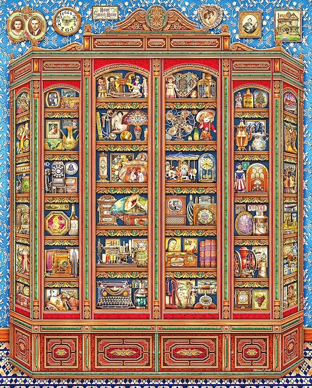 500 Piece Jigsaw Puzzle Yesterdays - Made in USA | Vintage Americana puzzle with Unique Cut Pieces, Made in USA, Eco-Friendly Materials for nostalgic family game nights