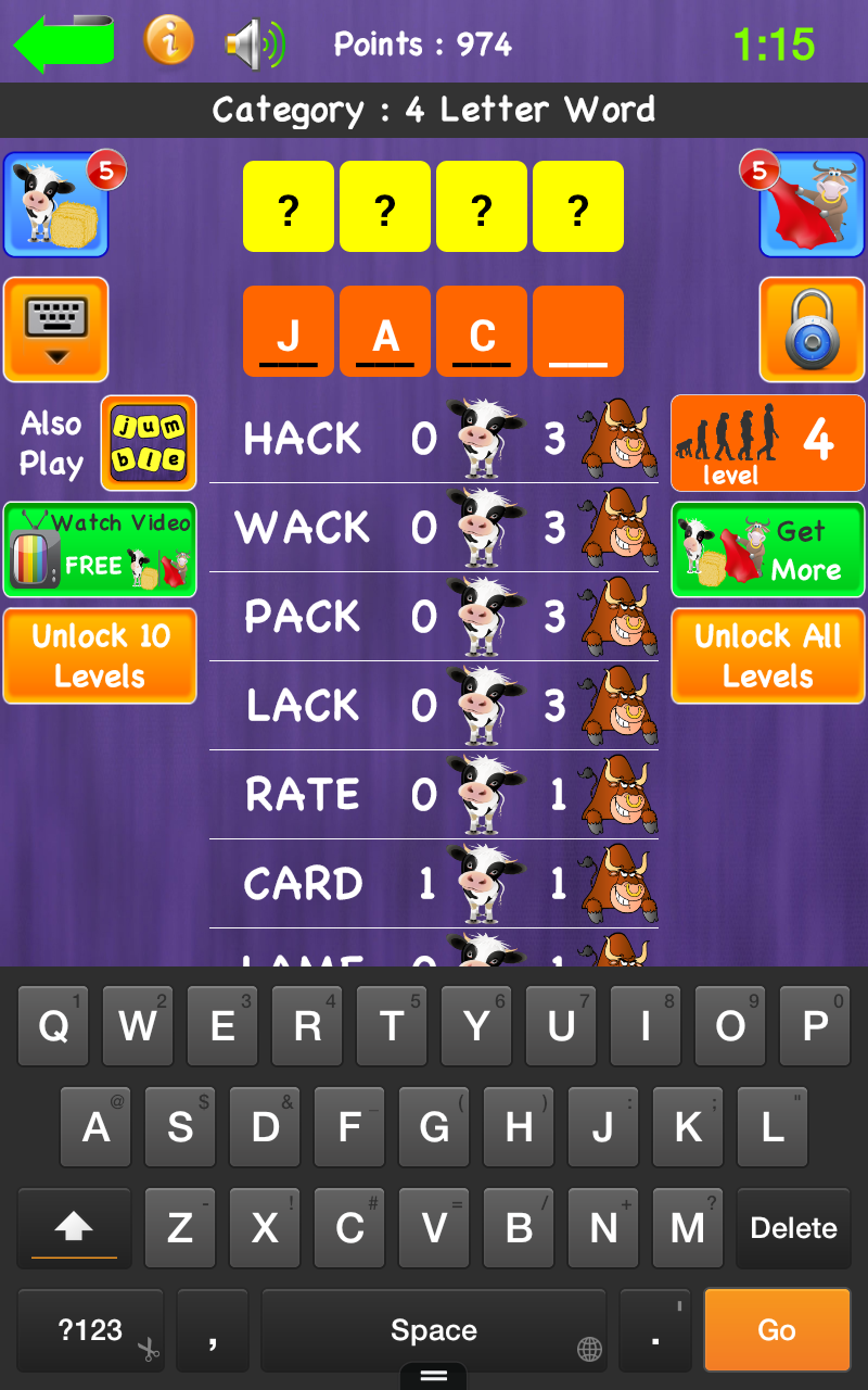 mastermind vaches libres et code de taureaux rupture mots jeu (Free Bulls and Cows Code