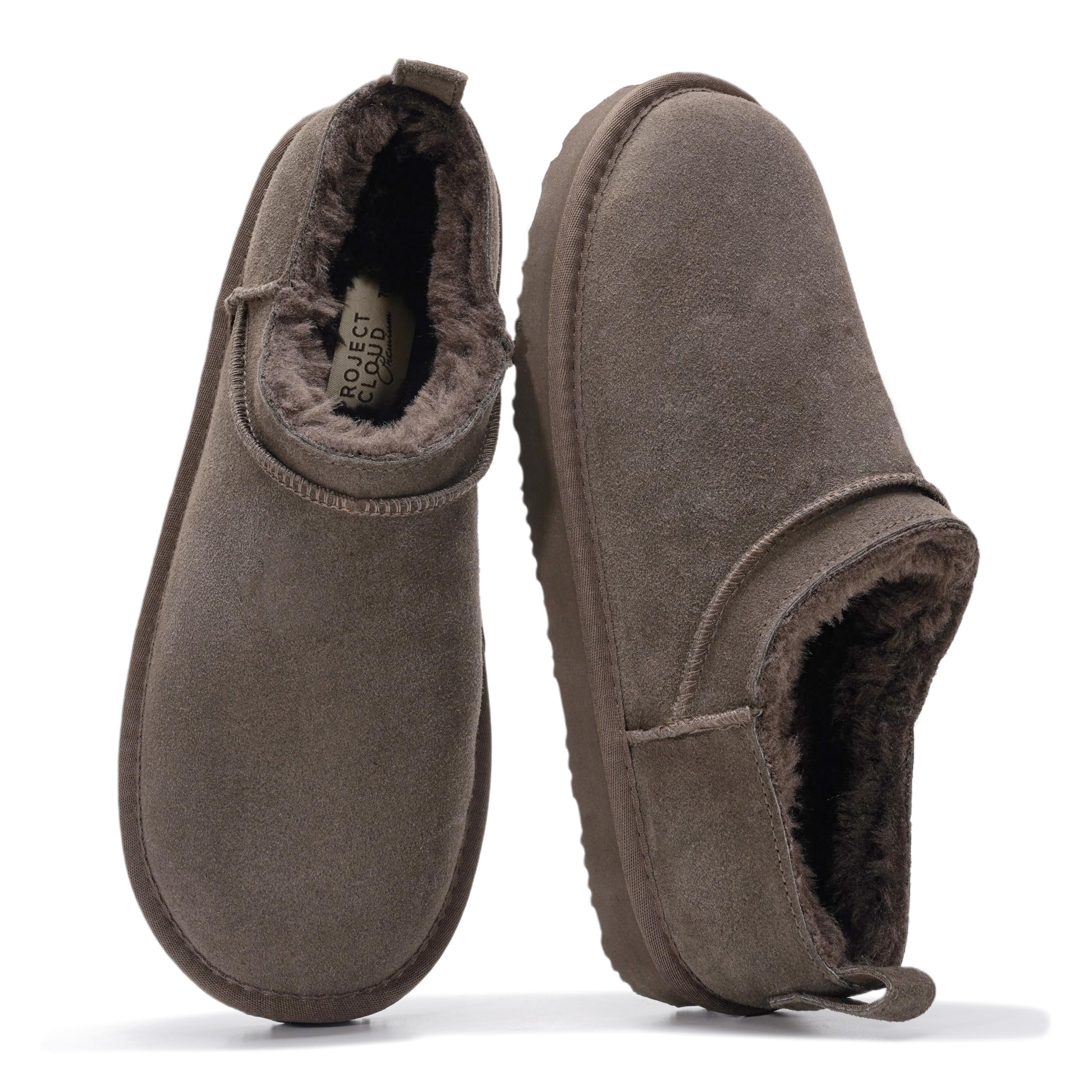 Project Cloud 100% Genuine Leather Micro Boots for Women – Water Resistant Womens Boots with Memory Foam Insole – Slip On Fall Shoes for Women 2026